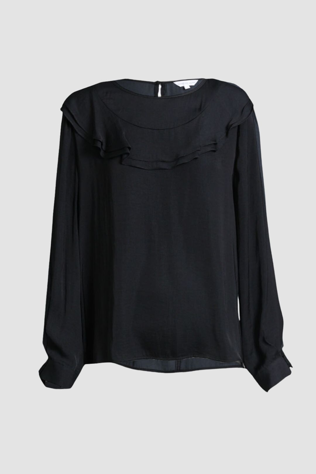 Veronika Maine - Black Long Sleeve Frill Blouse