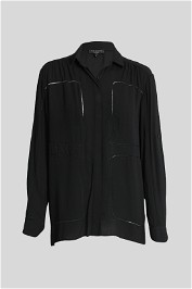 Rag & Bone Black Long Sleeve Silk Shirt