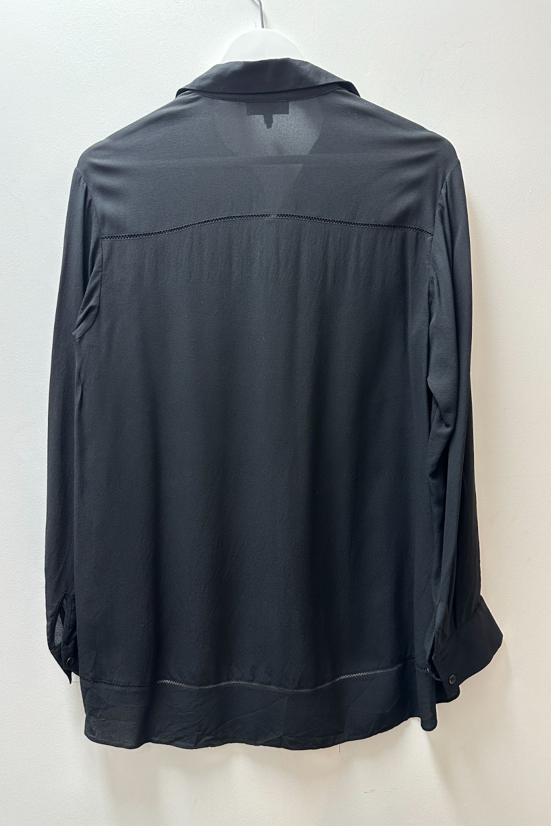 Rag & Bone Black Long Sleeve Silk Shirt