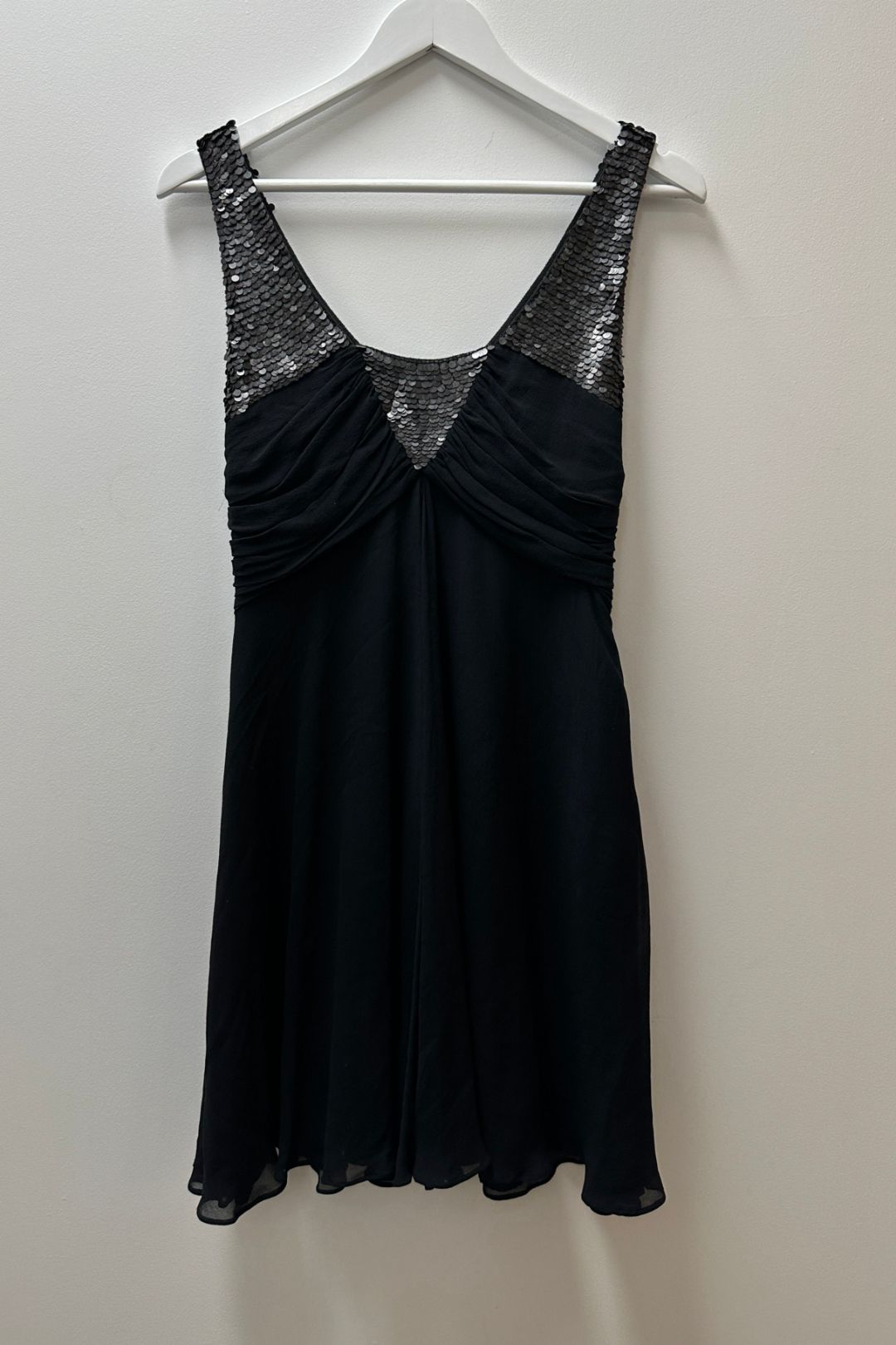 Thurley Black Mini Silk Cocktail Dress