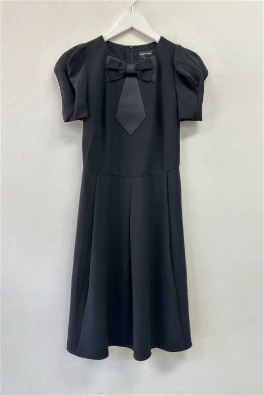 Buy Black Silk Knee Length Dress | Giorgio Armani | GlamCorner Buy Black Silk Knee Length Dress | Giorgio Armani | GlamCorner