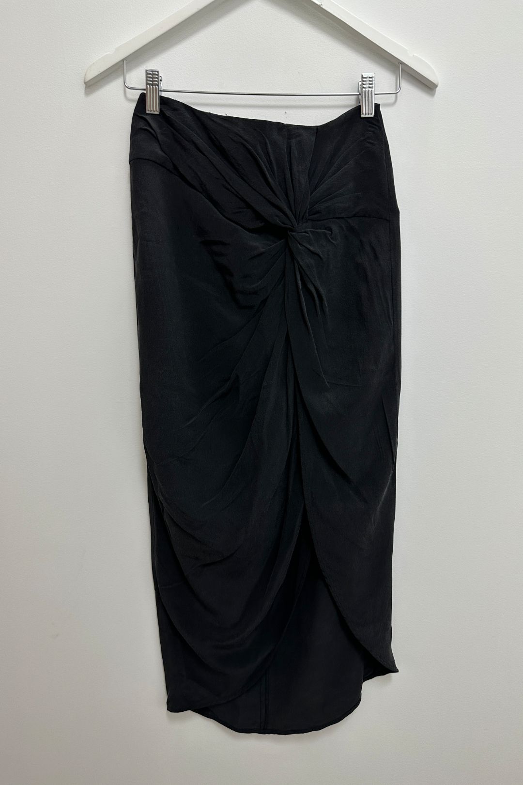 Zimmermann Black Silk Knot Midi Skirt