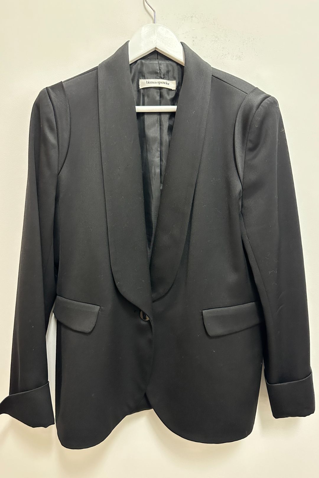 Buy Black Tailored Tuxedo Blazer Bianca Spender GlamCorner