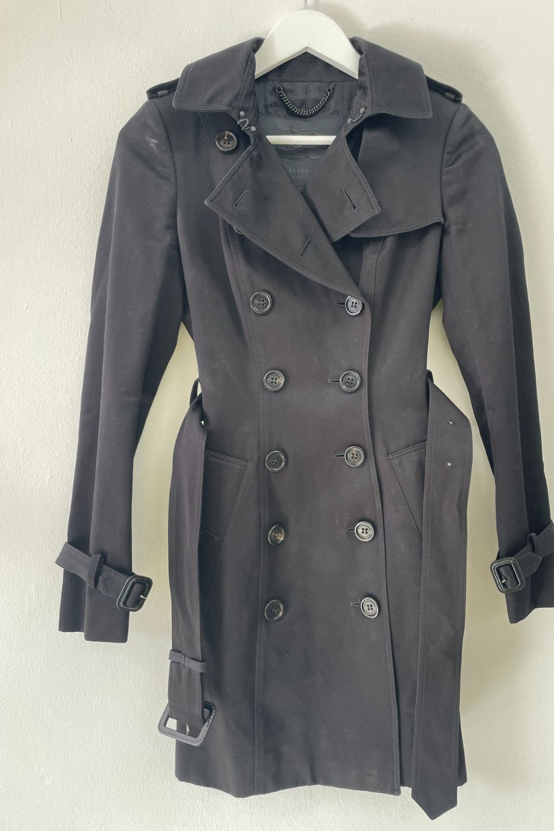 Burberry - Black Double Button Trench Coat
