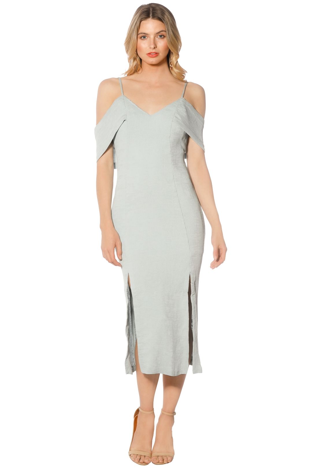 Blessed are the Meek - Ella Dress - Dusty Blue - Front