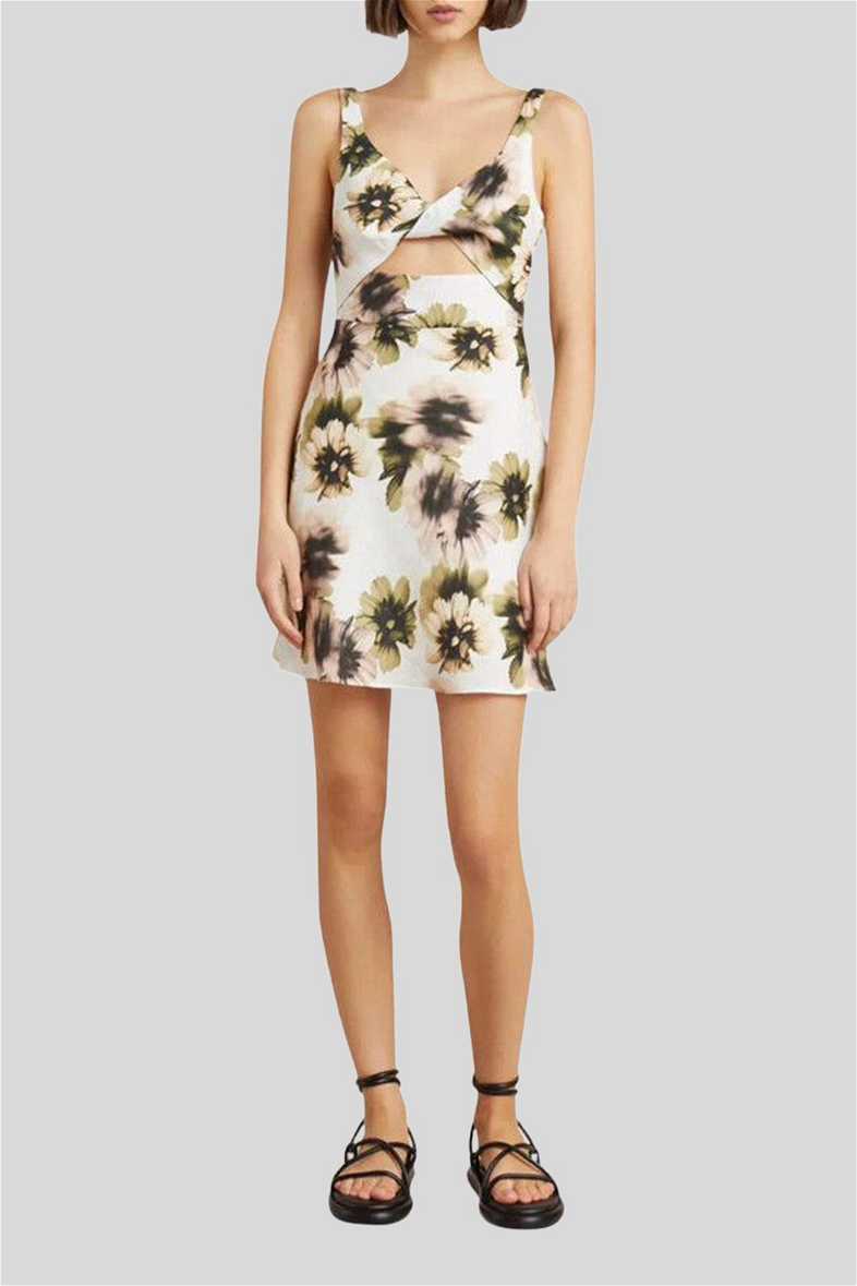 Buy Bloom Linen Mini Dress in Multi | Bec and Bridge | GlamCorner Buy Bloom Linen Mini Dress in Multi | Bec and Bridge | GlamCorner