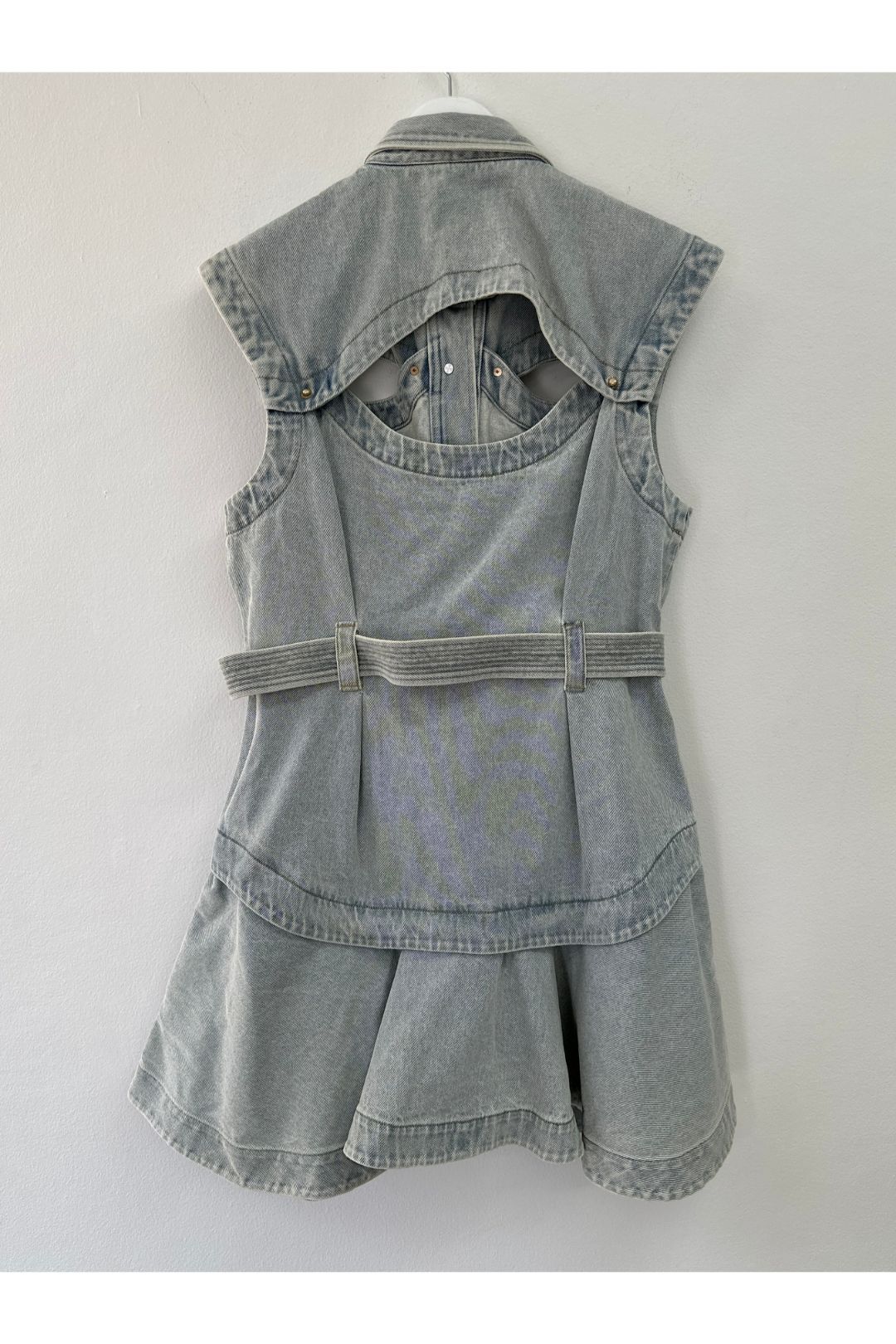 Buy Blake Denim Blue Cut Out Dress | Acler | GlamCorner
