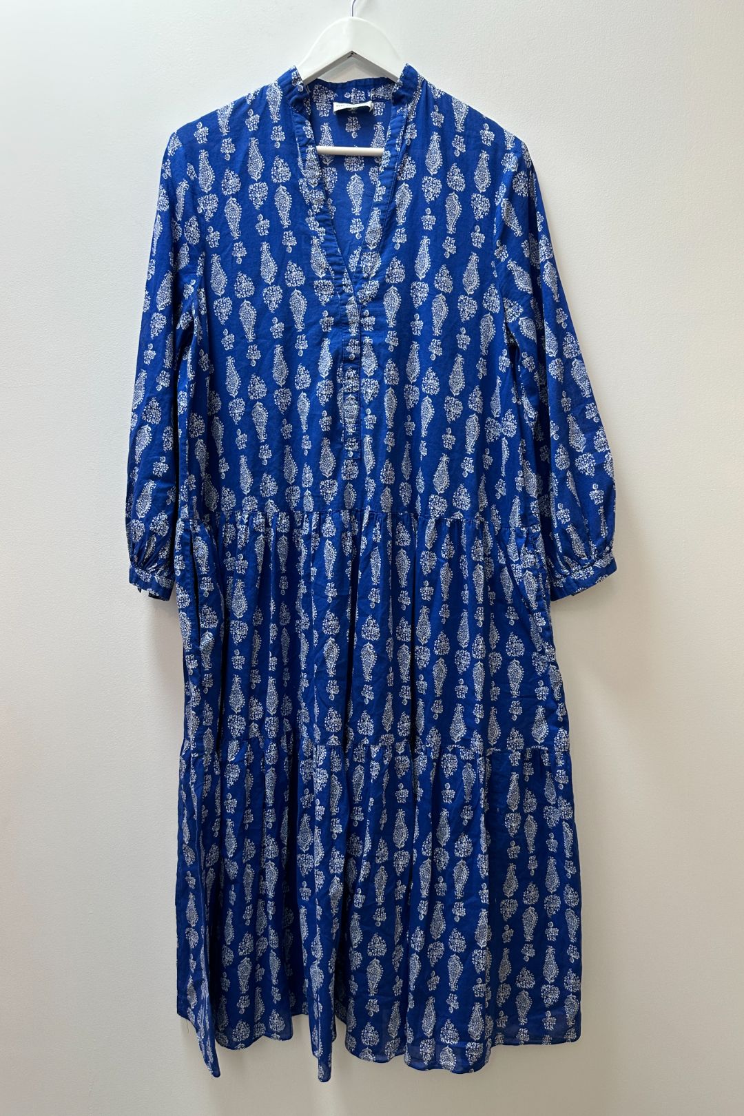 Scanlan Theodore Blue and White Paisley Dress