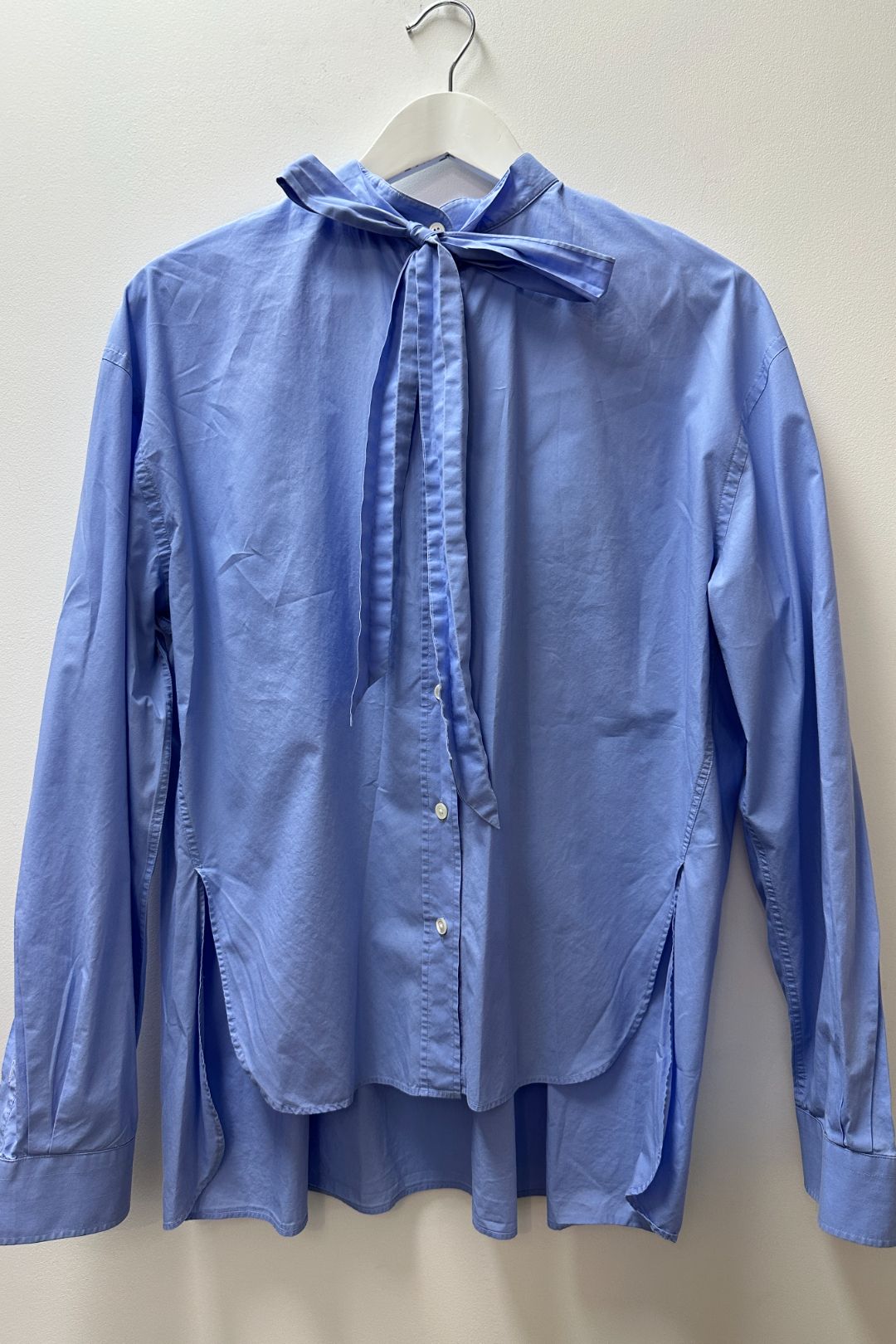 Scanlan Theodore Blue Cotton Shirt with Neck Tie