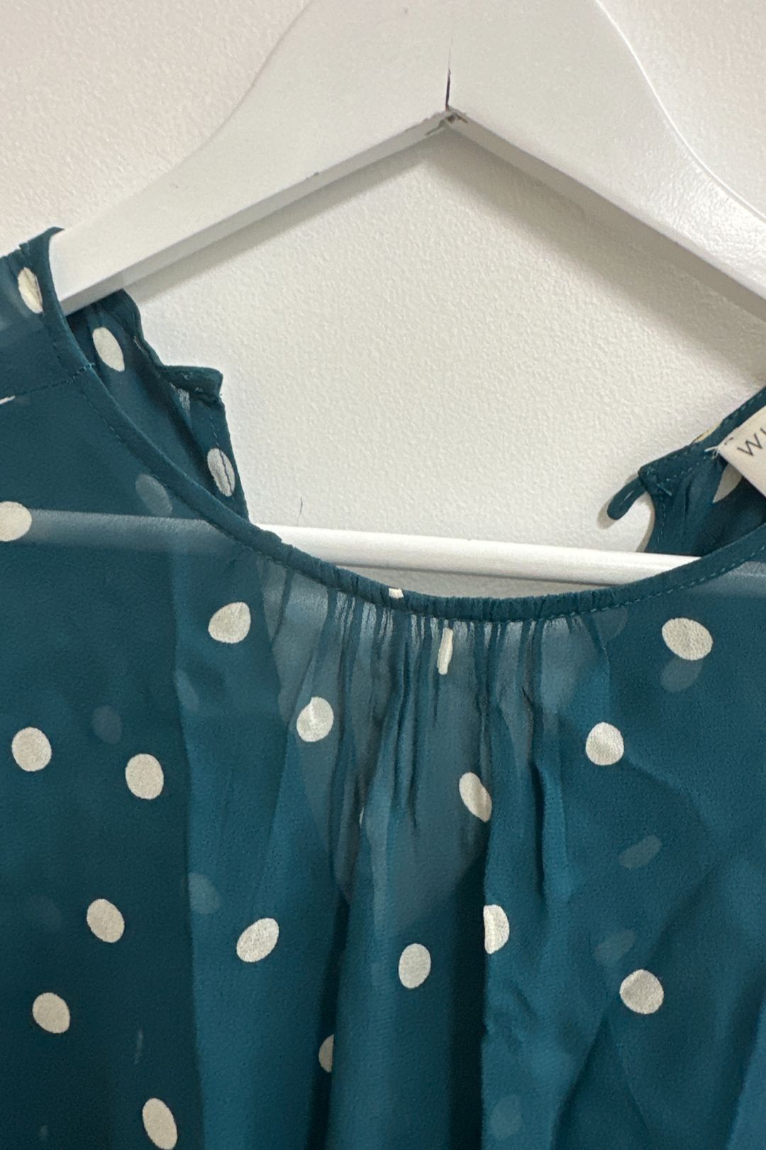 Buy Blue Spotted Shirred Midi Dress Witchery GlamCorner