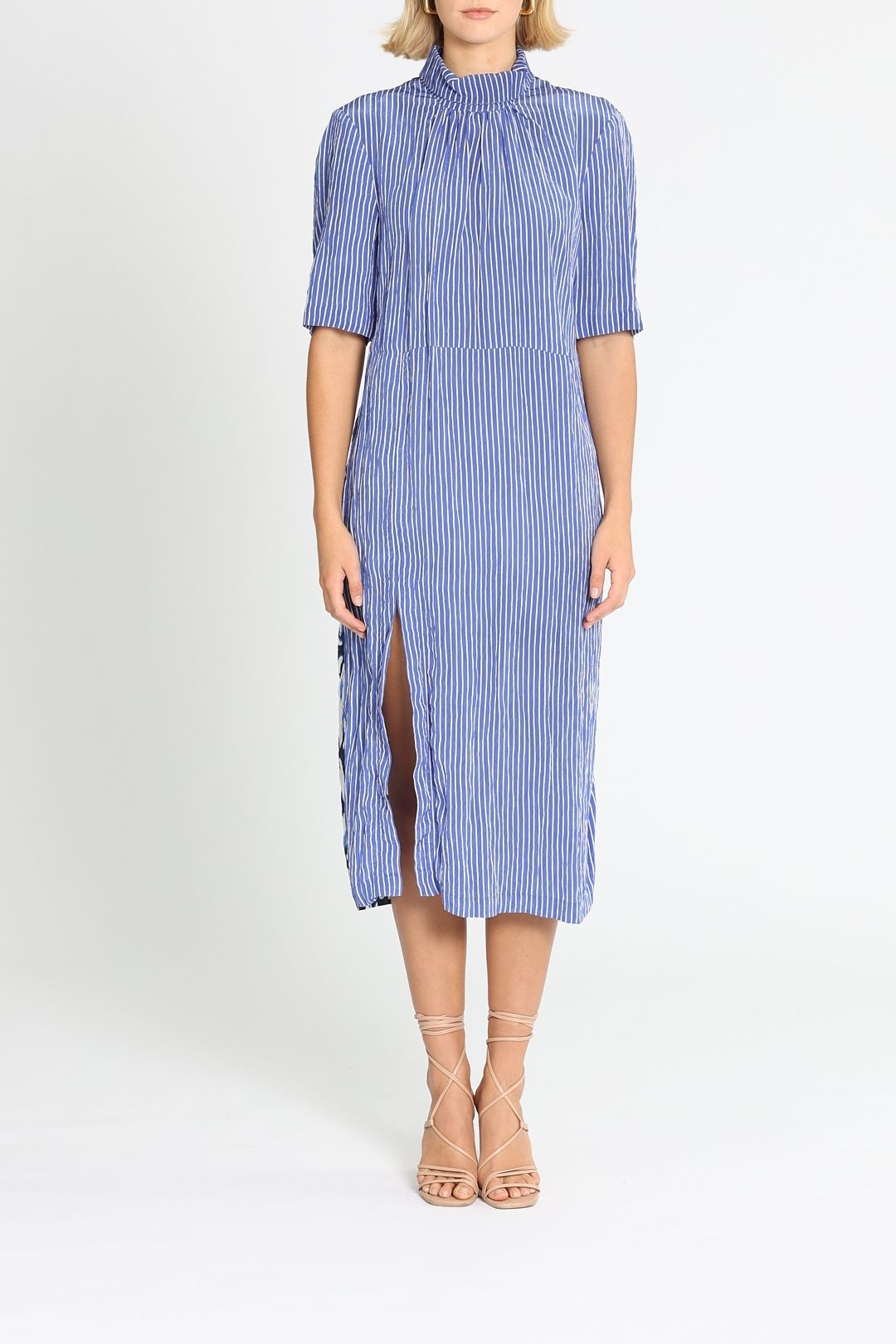 Blue Stripe Leo Midi Dress Baum Und Pferdgarten