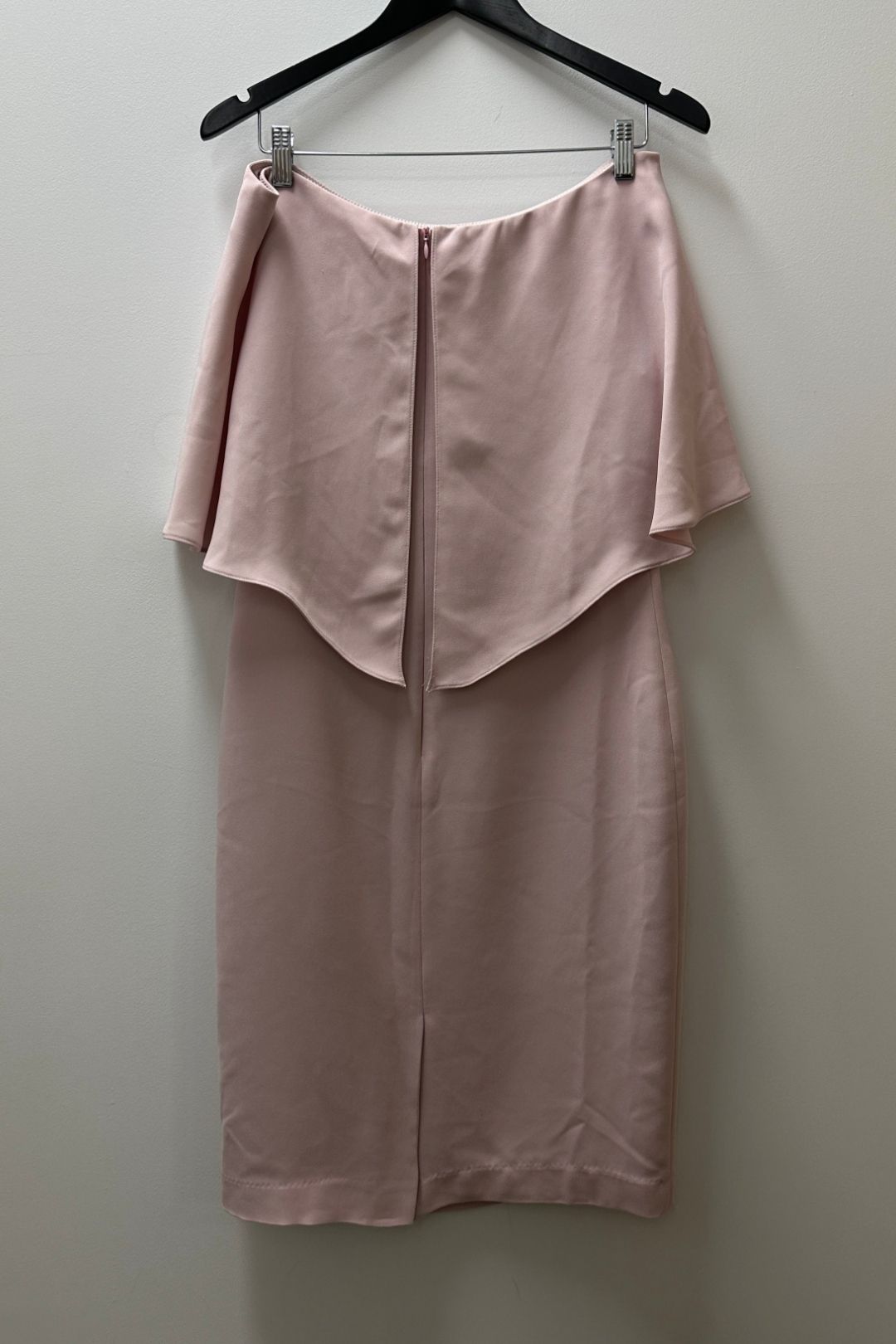 Buy Blush Crepe Cape Knee Length Dress Carla Zampatti GlamCorner