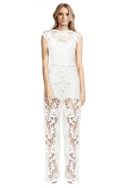 Body Frock - Brides Orchid Jumpsuit -  White - Front