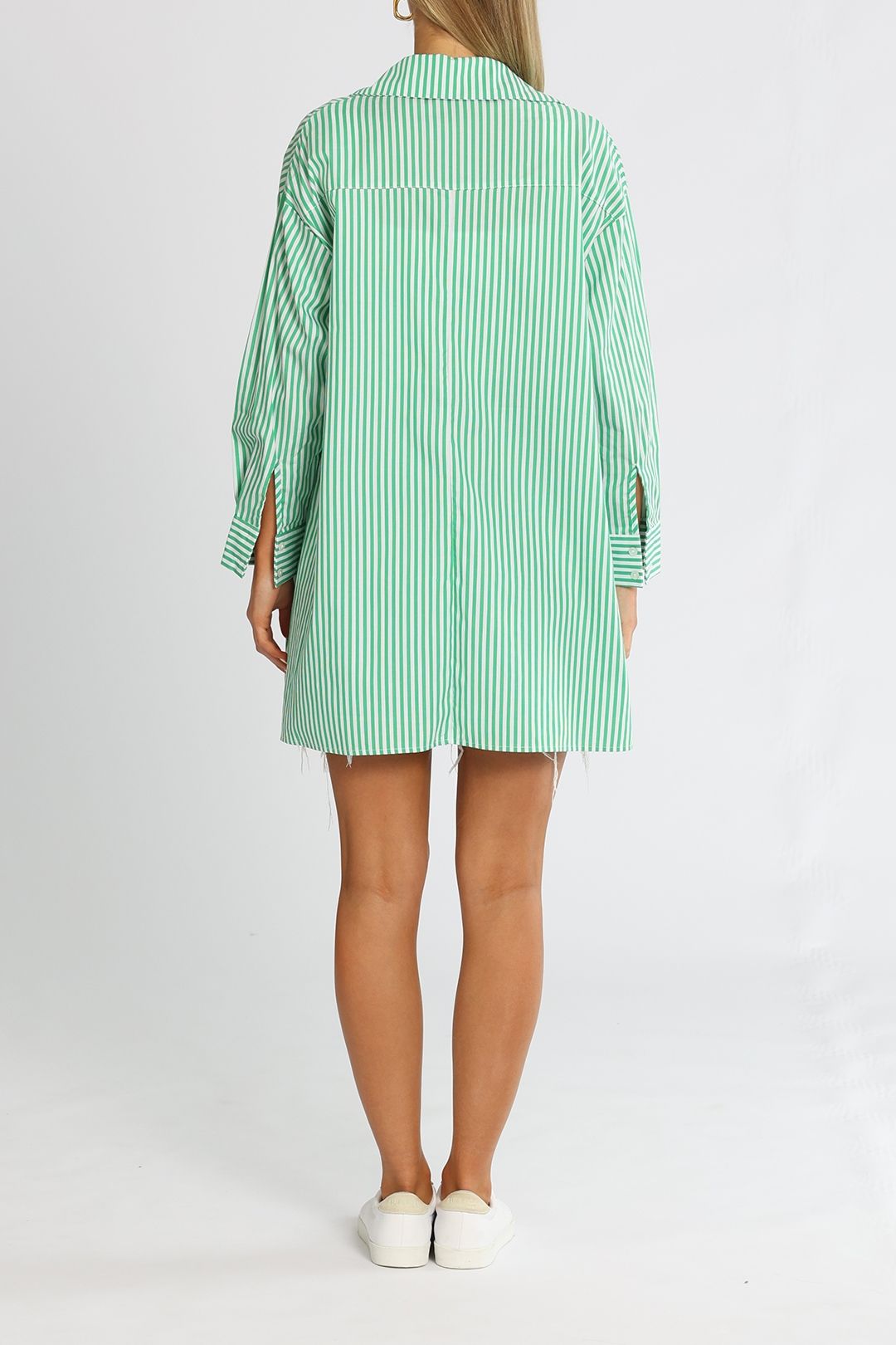 Bohemian Traders Green Stripe Shirt Relaxed Fit