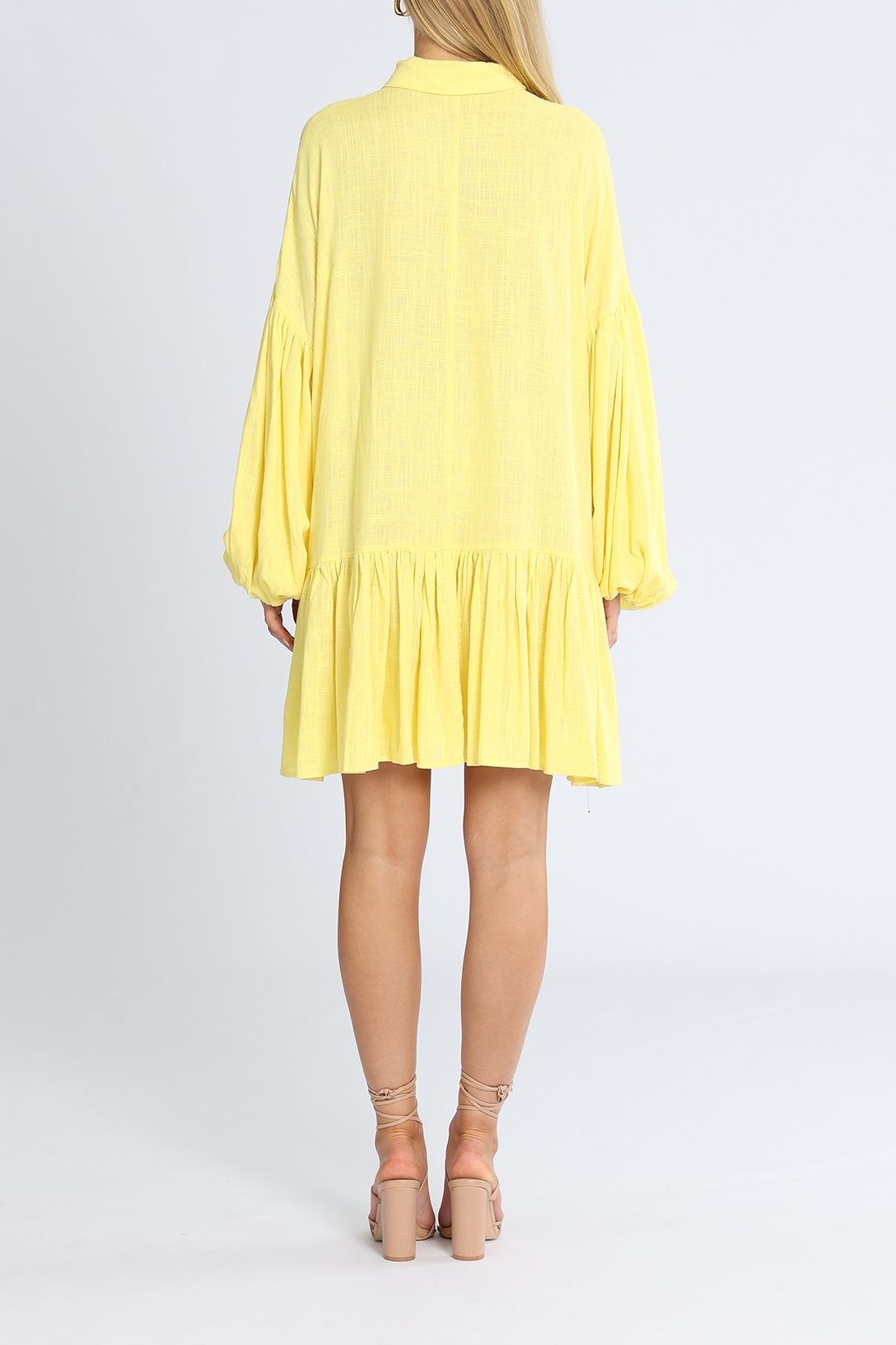 Hire Mini Shirt Dress in Yellow | Bohemian Traders | GlamCorner Hire Mini Shirt Dress in Yellow | Bohemian Traders | GlamCorner