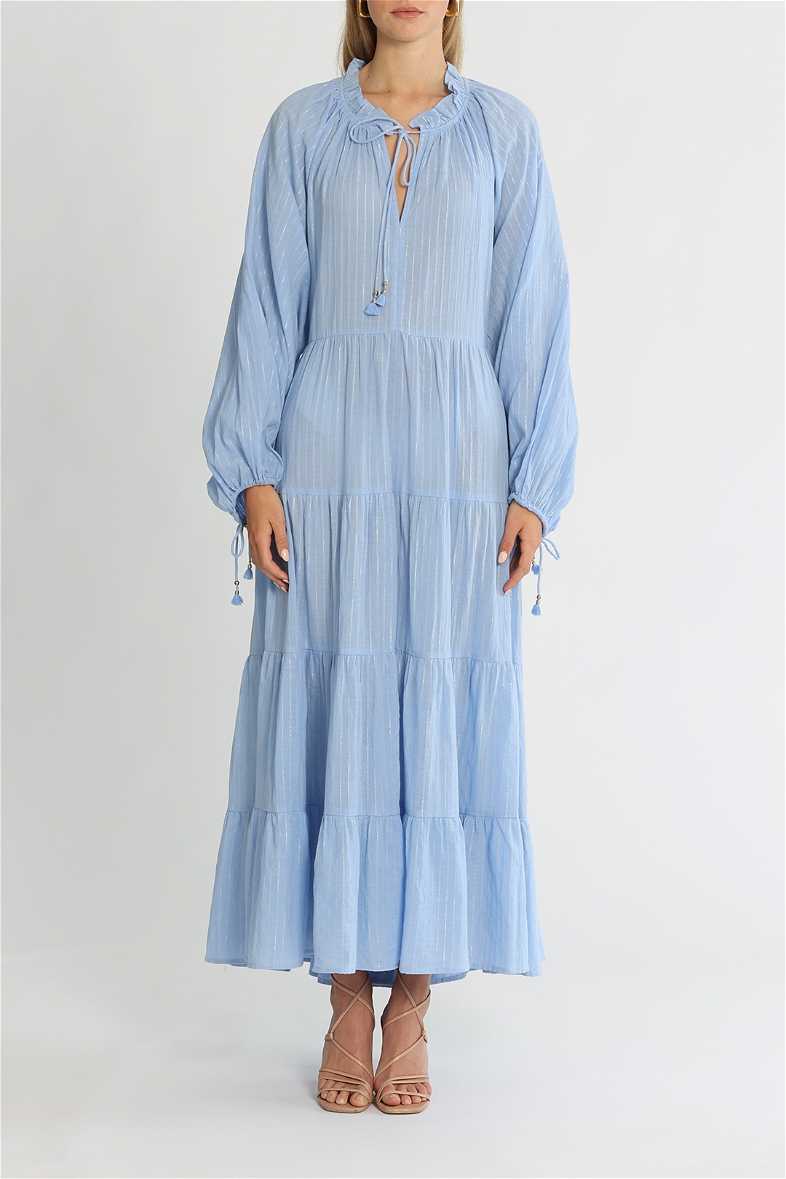 blue dress for baby girl Bohemian Traders Denim midi shirt dress – Sansom Reed main image 0