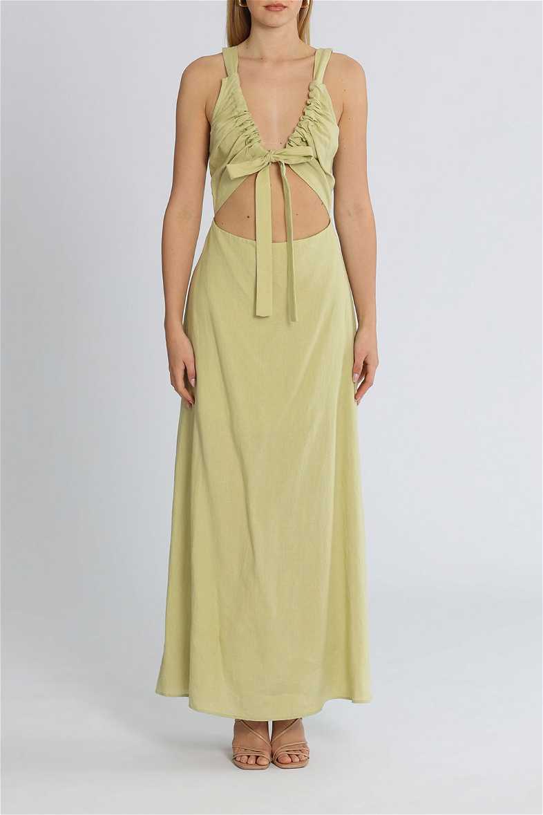 Garden Rose Tie Front Maxi Dress by Nicholas for Hire