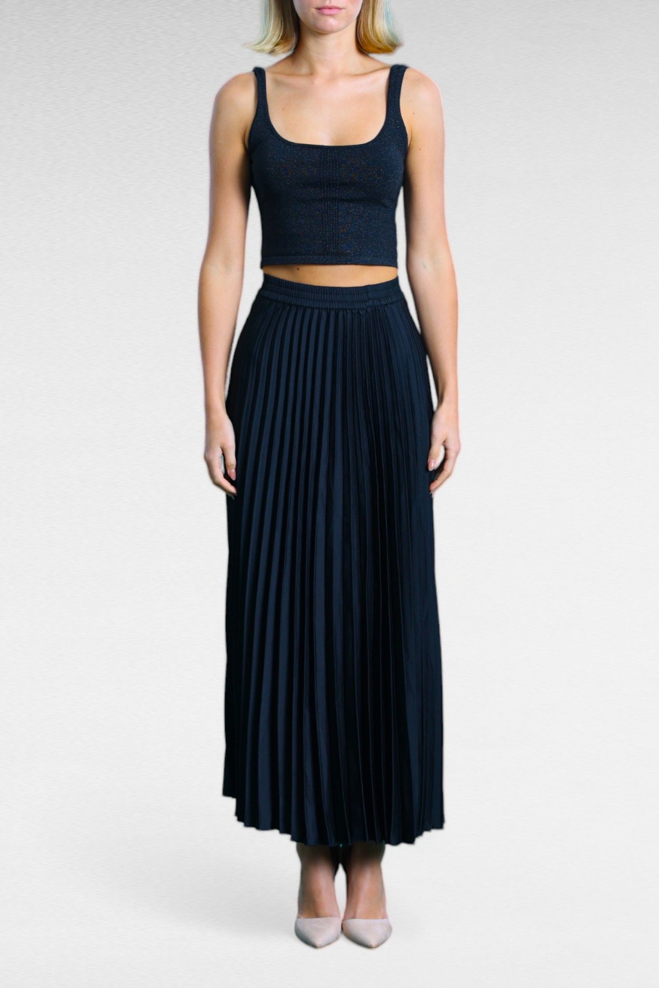 Brave and True Alias Pleated Skirt in Black