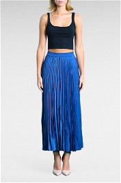 Brave and True Alias Pleated Skirt Petrol Blue