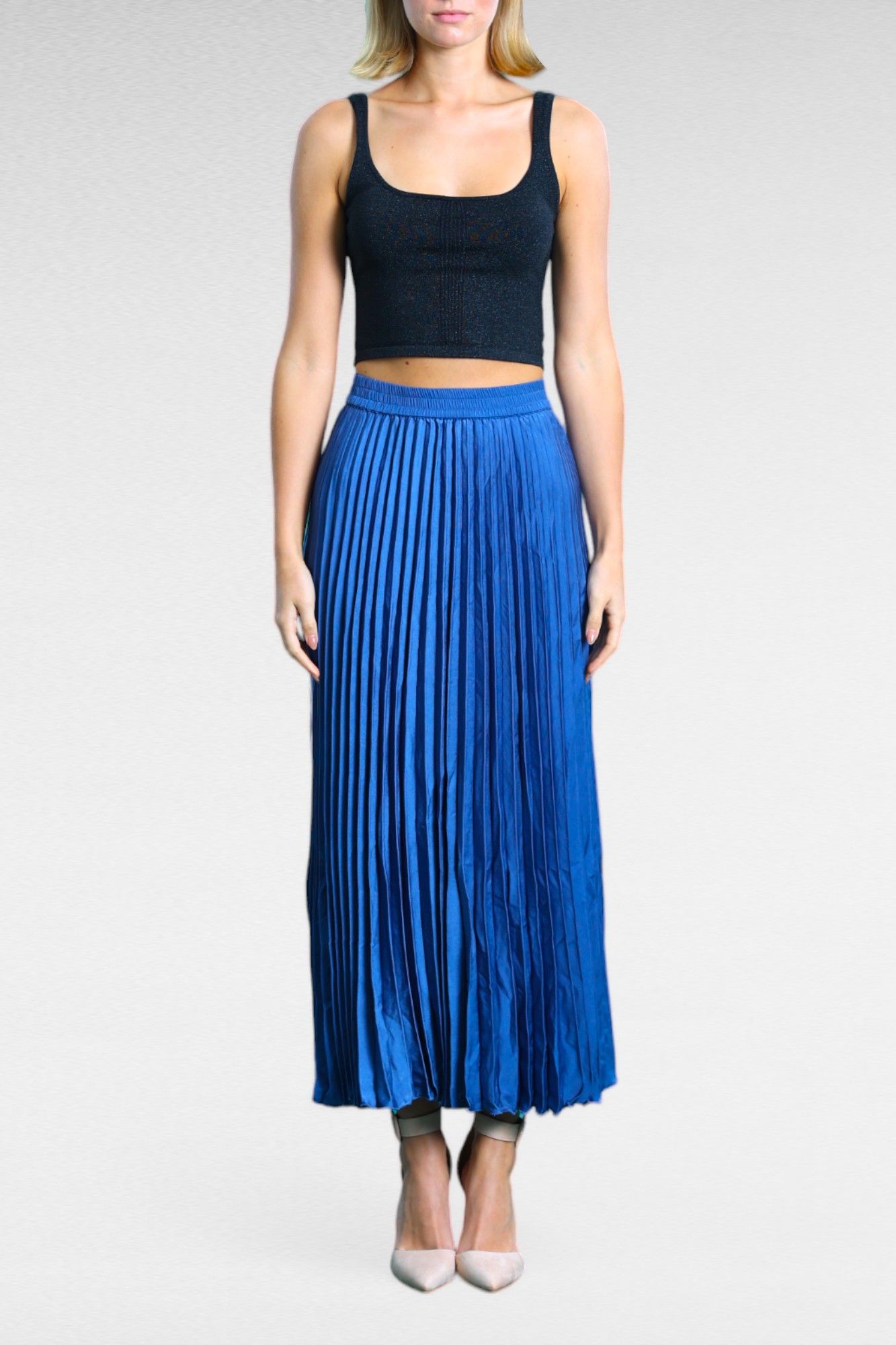 Brave and True Alias Pleated Skirt Petrol Blue