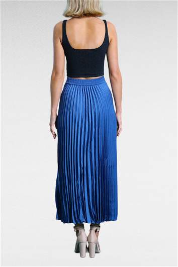 Hire Alias Pleated Skirt in Petrol Blue Brave True GlamCorner