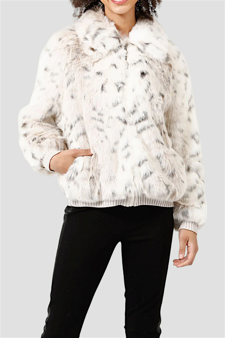 Real snow on sale leopard coat