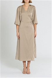 Brave And True Jessica Wrap Midi Dress