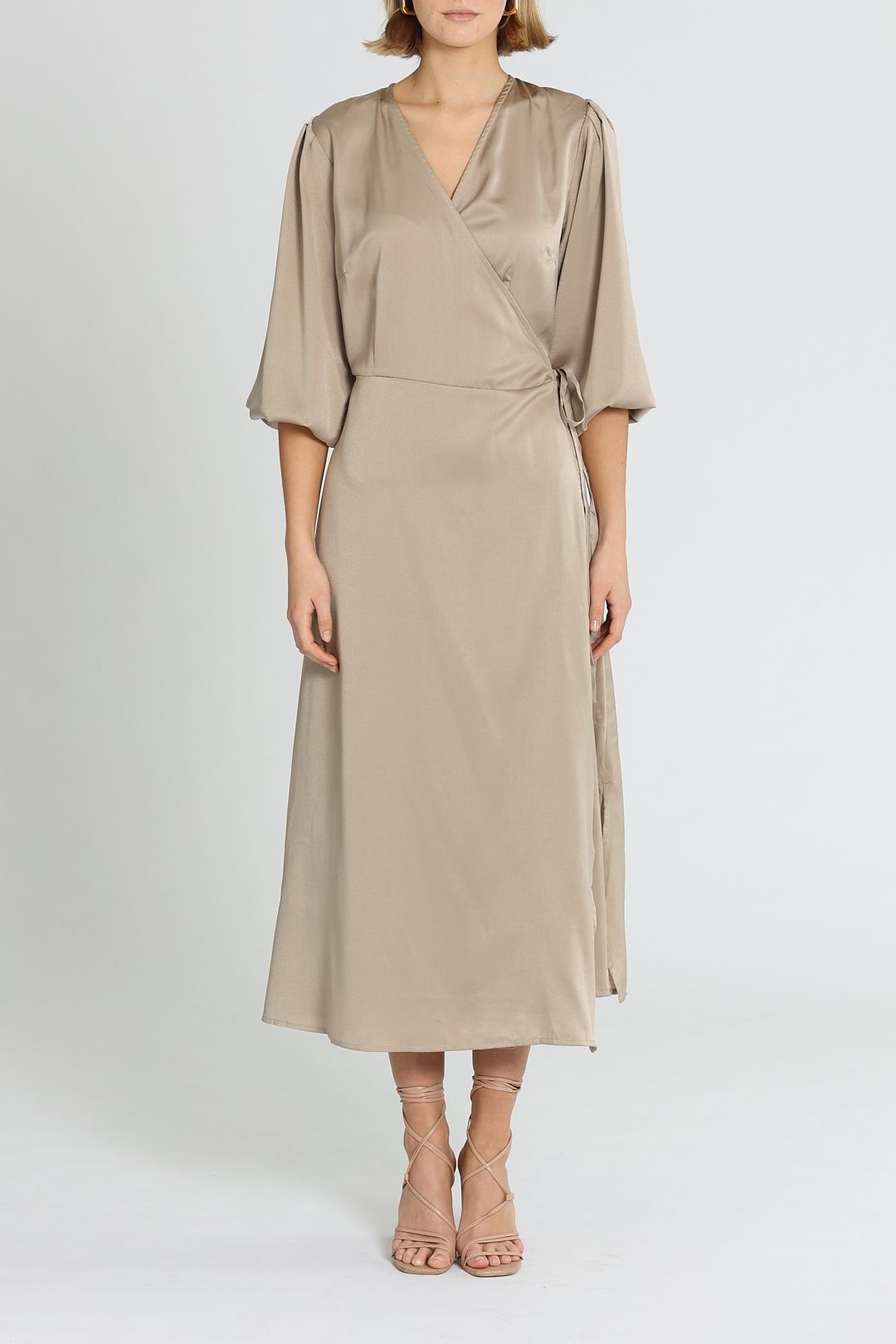 Brave And True Jessica Wrap Midi Dress