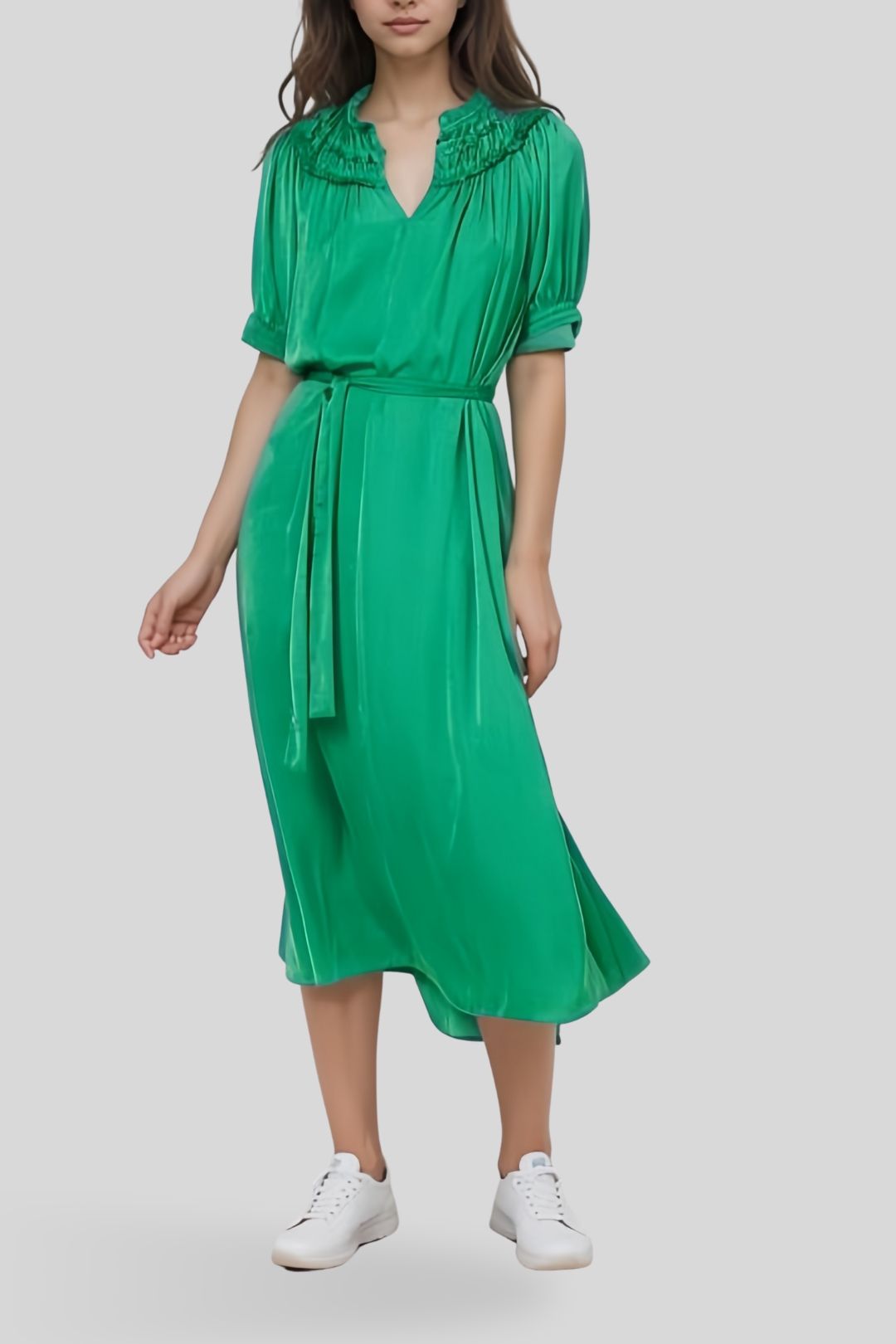 Brave and True Bistro Dress Emerald