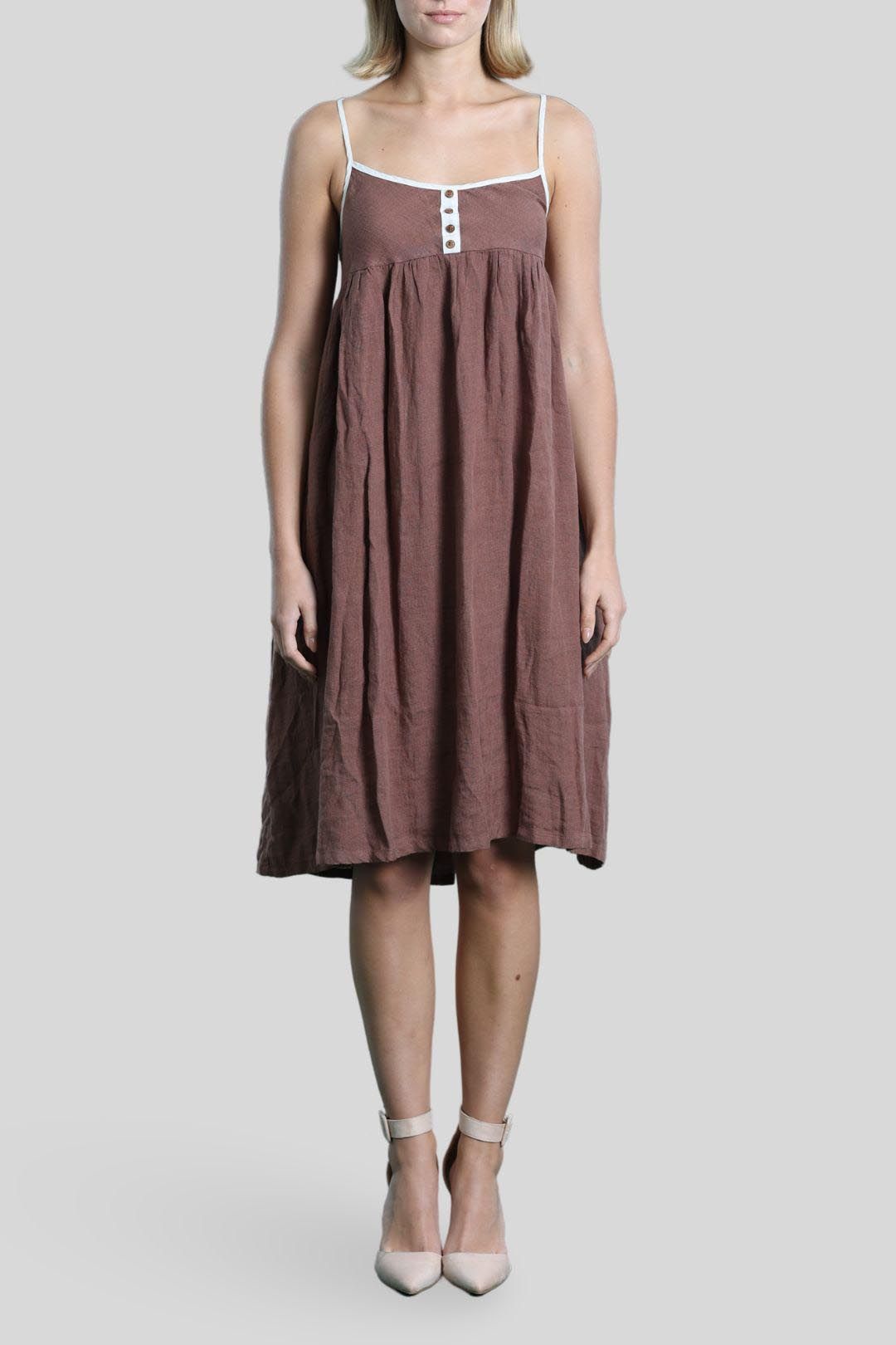 Brave + True - Brown Midi Slip Dress