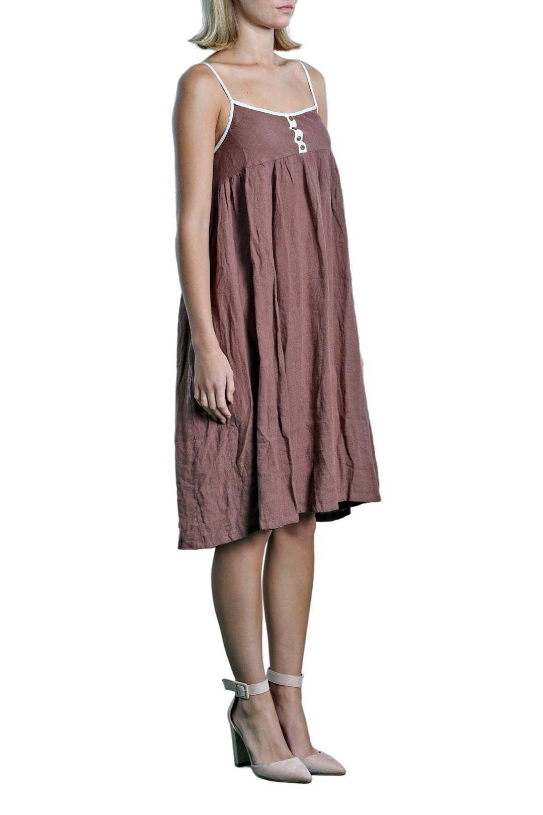 Brave + True - Brown Midi Slip Dress