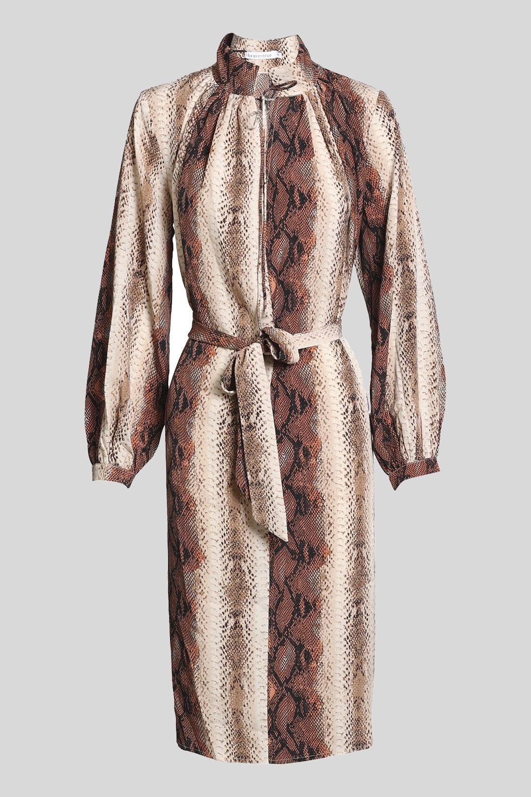 Brave and True - Montana Snake Print Midi Dress