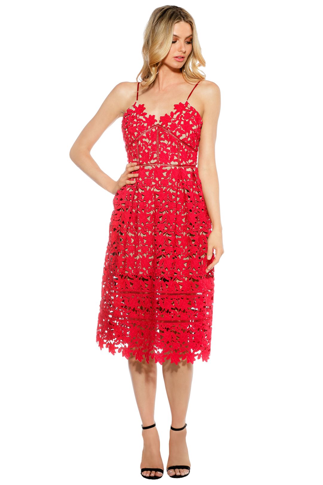 Cherry Florence Midi Dress by Bronx Banco for Hire GlamCorner