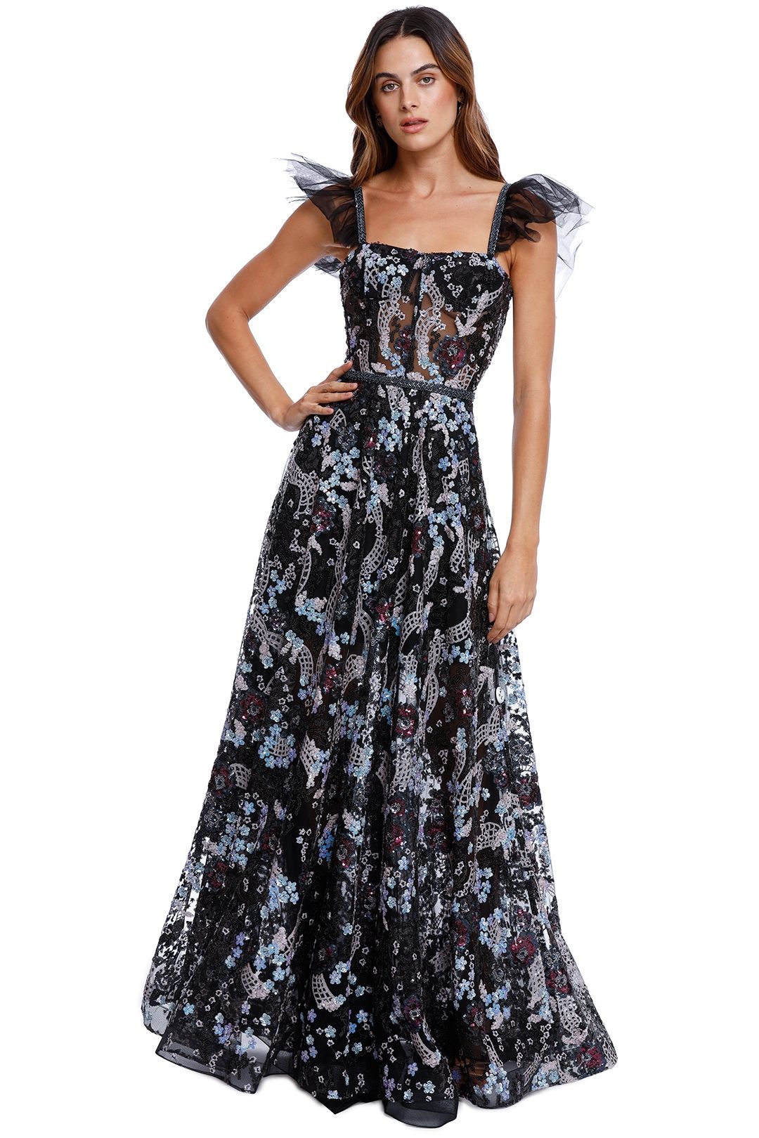green emerald velvet dress Off Shoulder Annabelle Gown