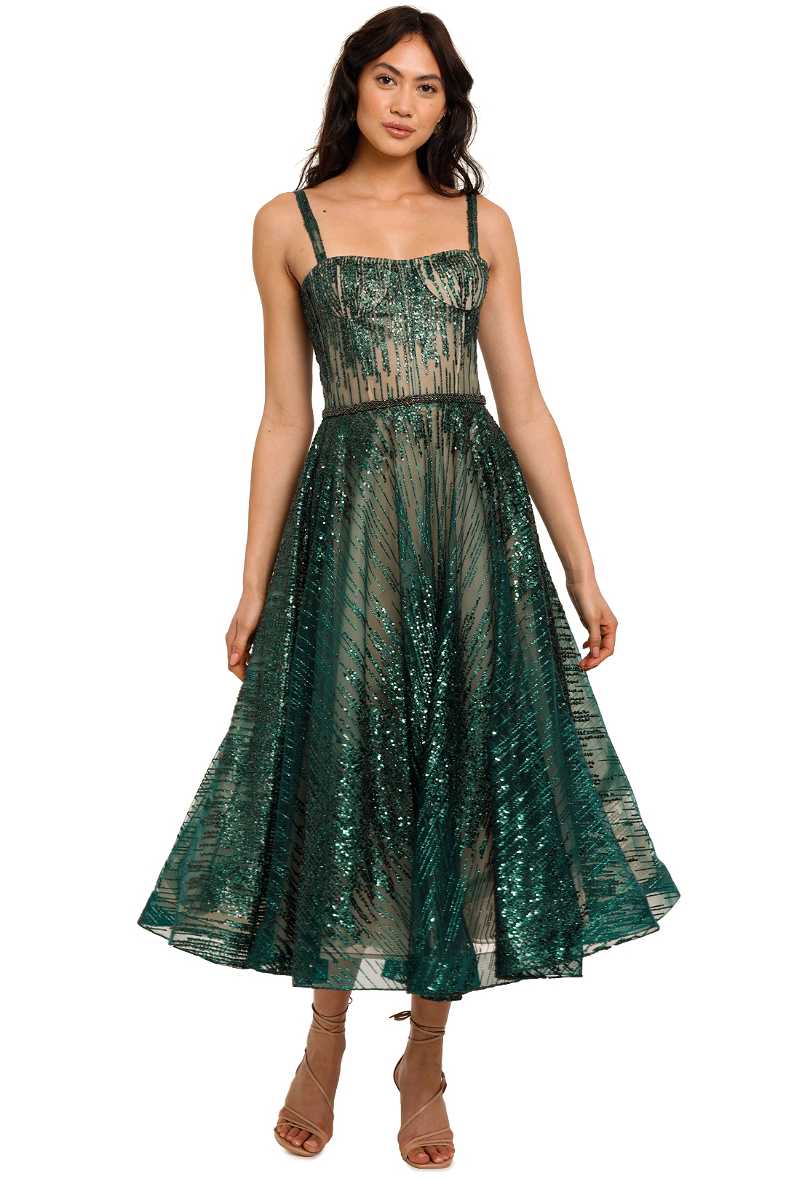 dresses party dresses Cinderella Couture 5132J Short Dress Size:7 US (40 EU) Iris Black Shirred Midi Dress