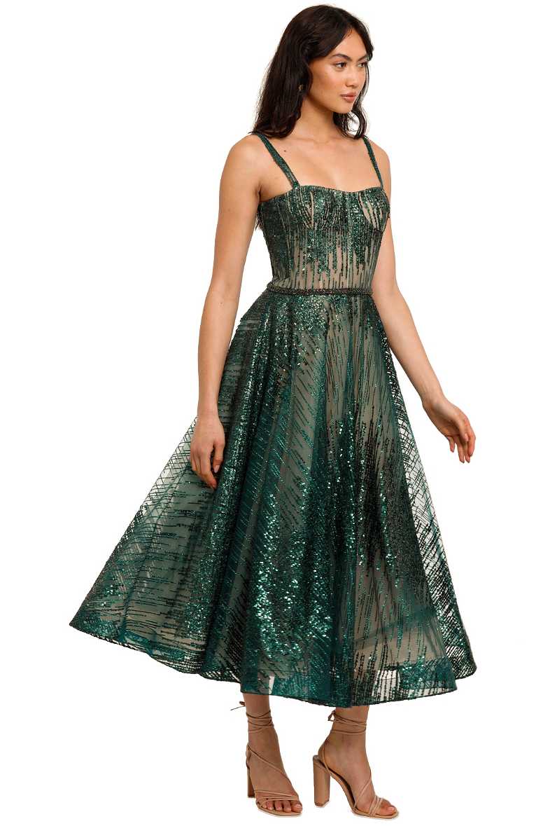 Midi Dress Bronx And Banco Alexia Bronx And Banco Saba Leaf-Appliqu Lace  Midi Dress Bergdorf Goodman