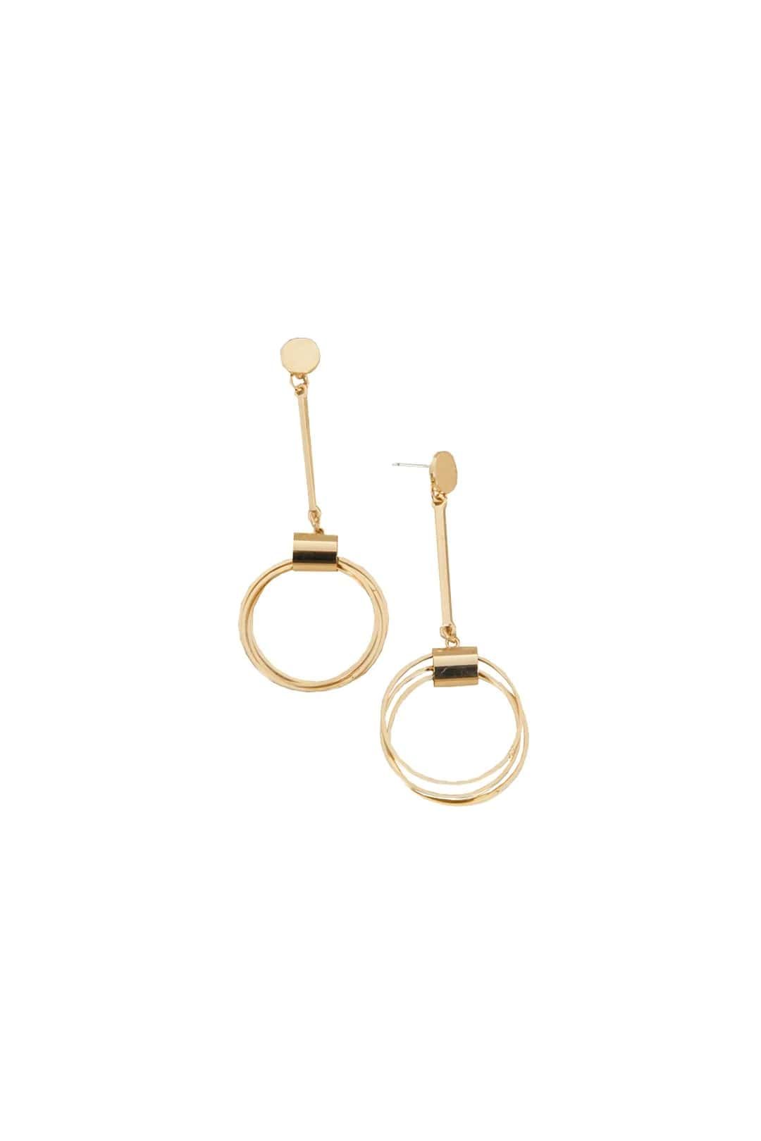 9cm Button and Rings Drop Earring by Adorne, available for purchase