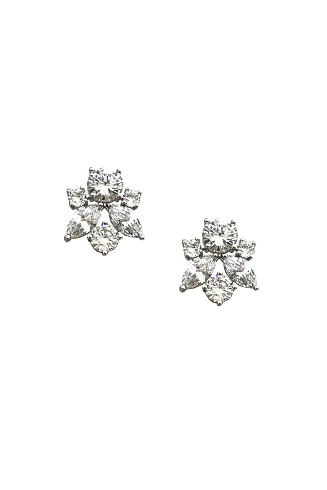 Almond Jewelled Cluster Earring by Adorne, available for purchase