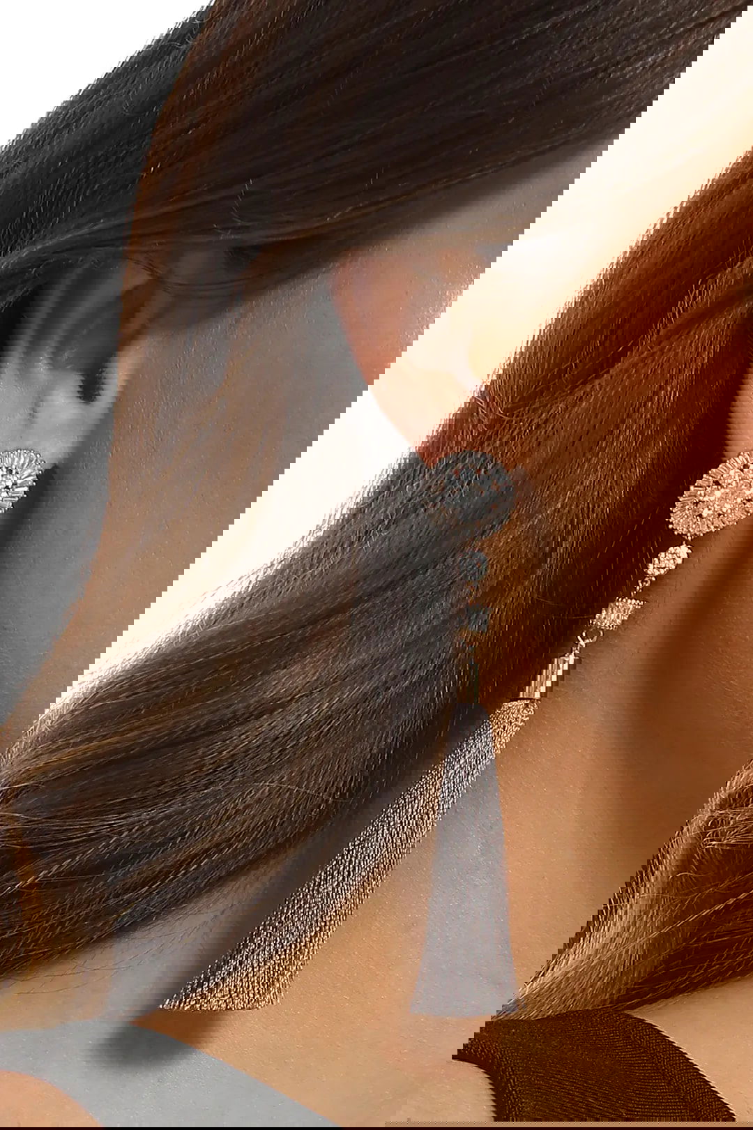 Baguette Jewel Top Tassel Earrings by Adorne, available for purchase
