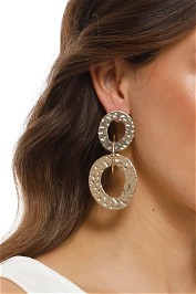 Beaten Rings Link Earrings by Adorne, available for purchase