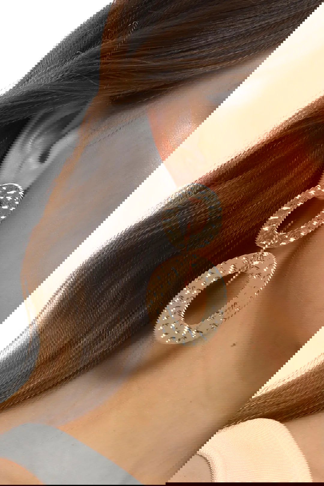 Beaten Rings Link Earrings by Adorne, available for purchase