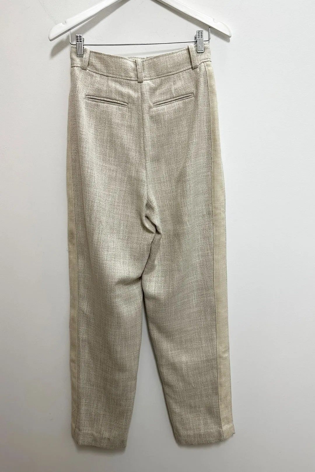 Acler Tweed High Waist Pants in Beige, ideal for sophisticated looks, purchase option