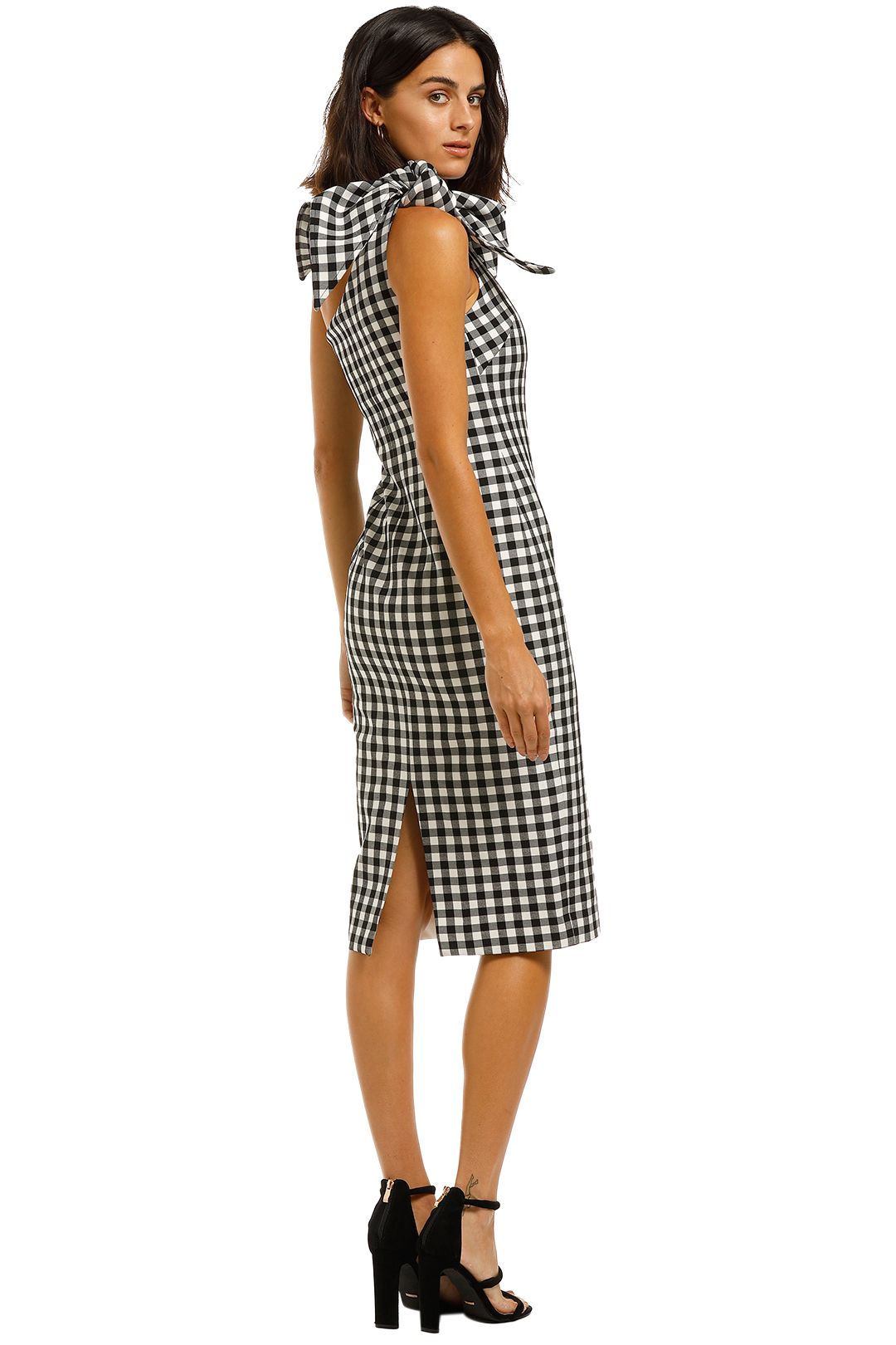 By-Johnny-Georgie-Gingham-Tie-Midi-Black-and-White-Back