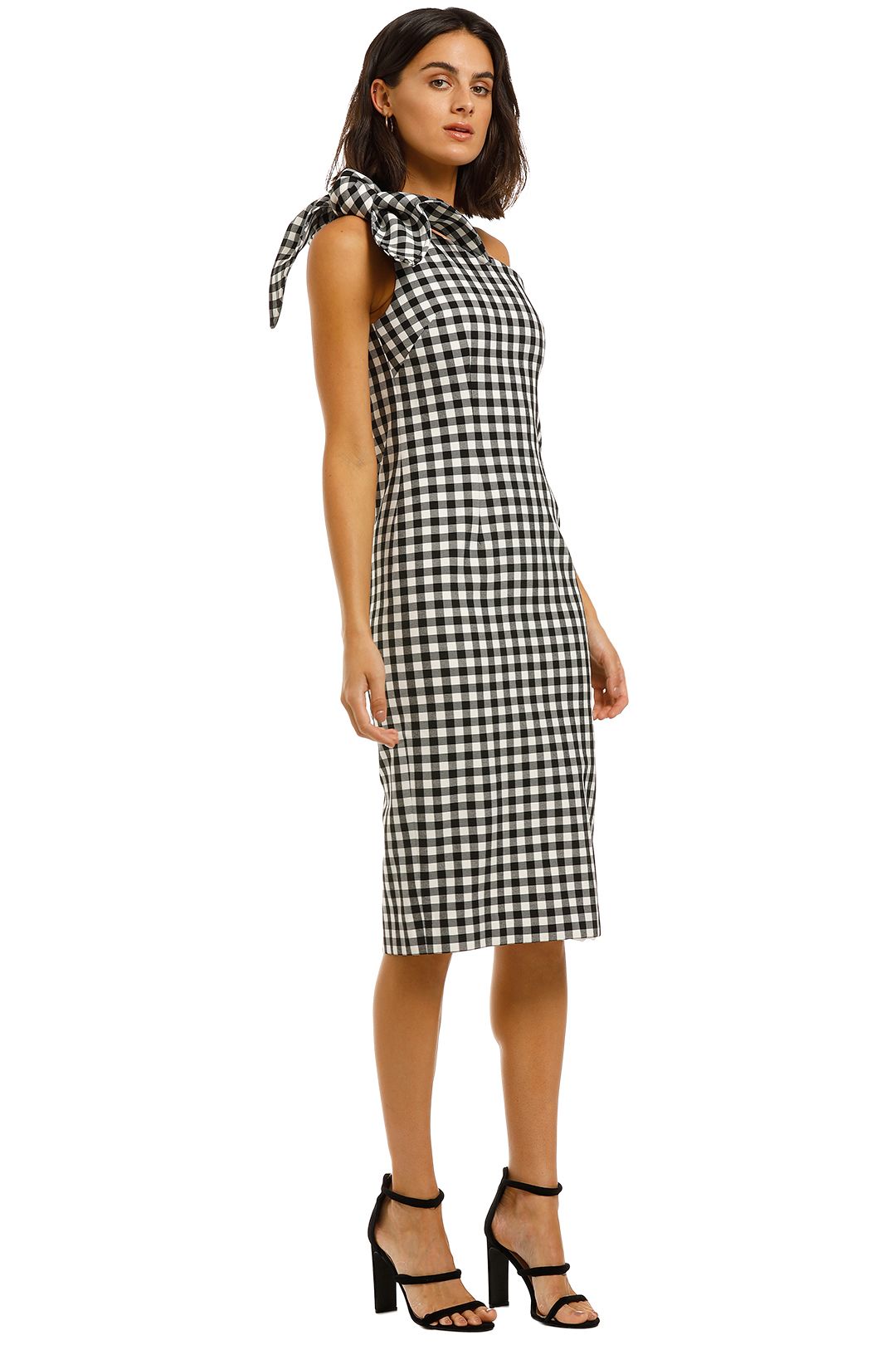 By-Johnny-Georgie-Gingham-Tie-Midi-Black-and-White-Side