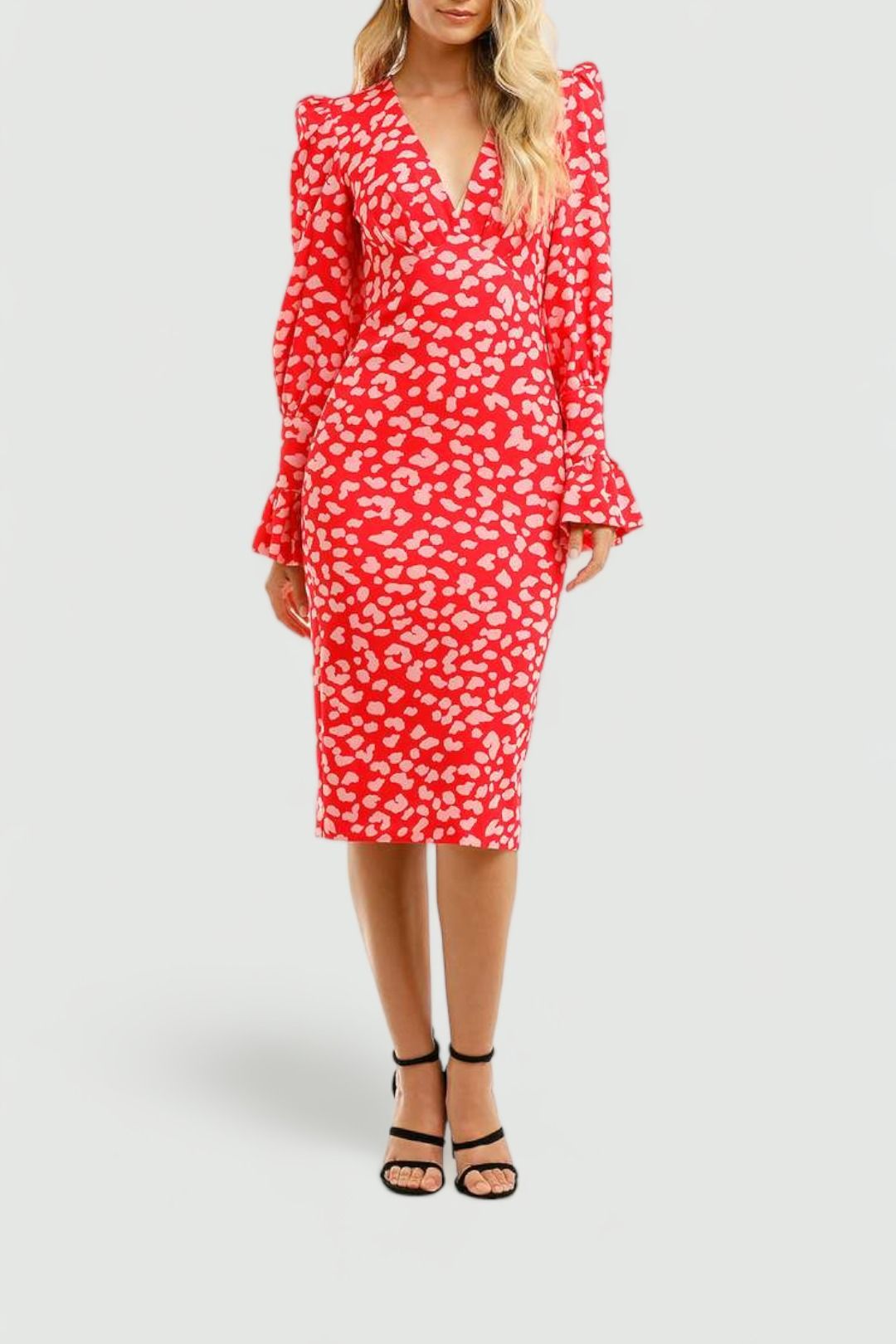By-Johnny-Strawberry-Leopard-Tulip-Midi-Dress-Front
