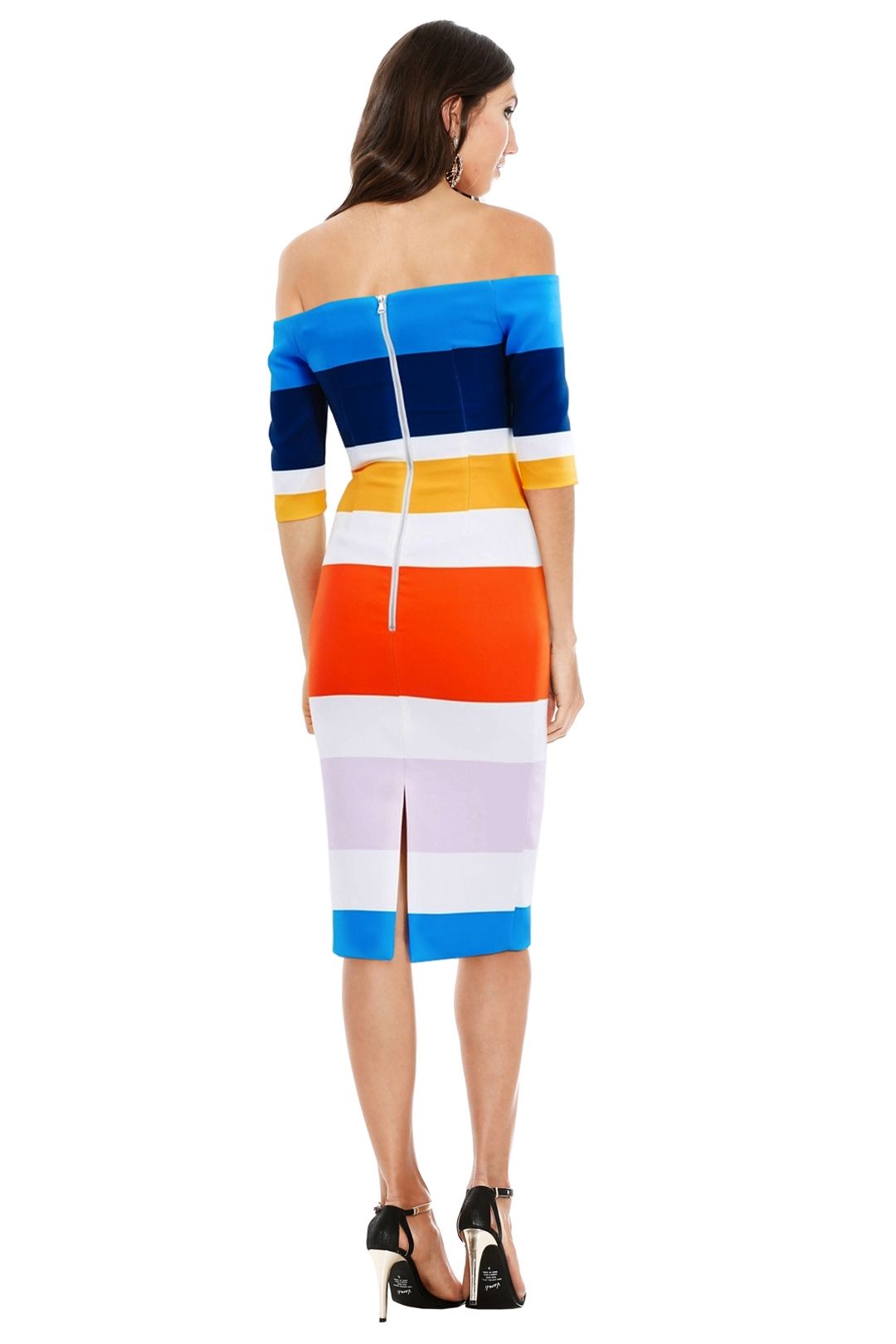 By Johnny - Bermuda Stripe Cut Off Dress - Multicolour - Back