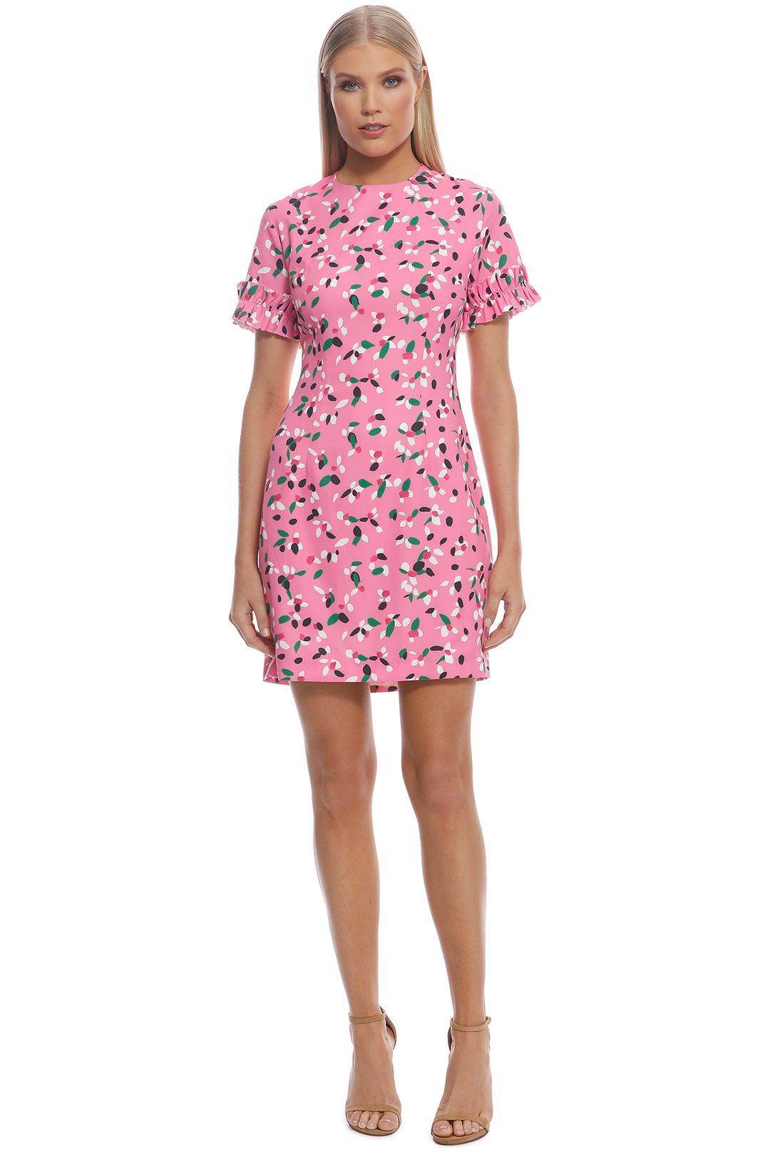 Painted Petal Ruffle Tee Dress by By Johnny for Rent