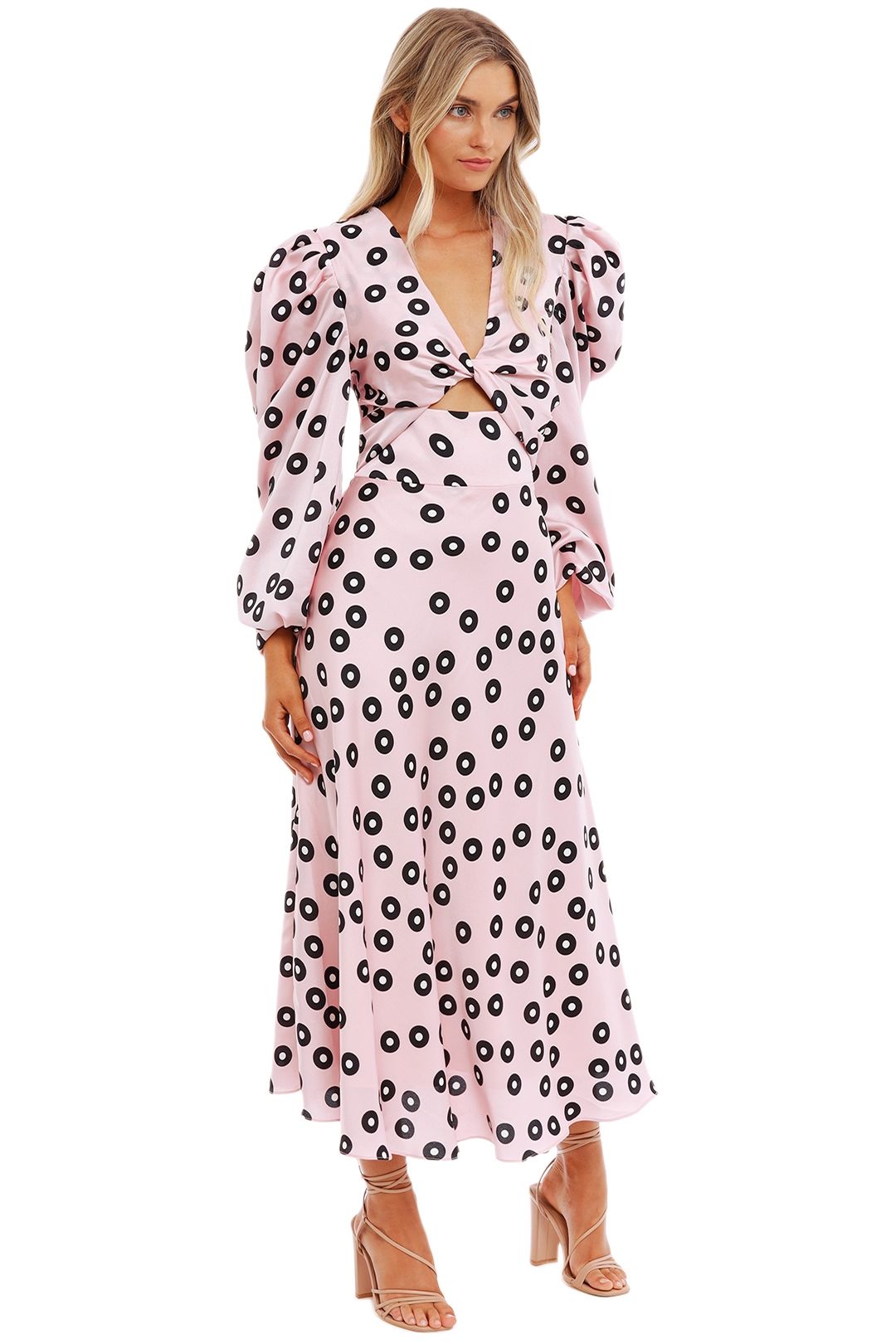 Hire Belinda Dress in Pink Party Spot By Johnny GlamCorner
