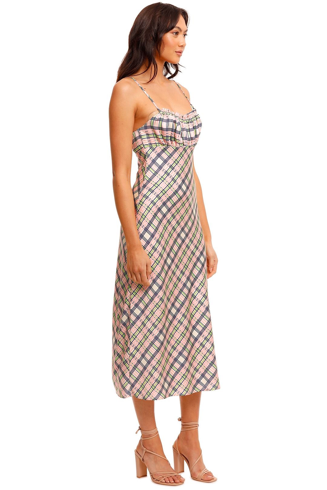 Hire Blush Lime Bias Midi Dress By Johnny GlamCorner
