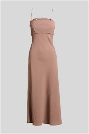 By Johnny - Brown Fall Bias Cut Midi Dress